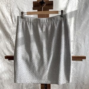 ST. JOHN evening silver sparkle skirt size 12